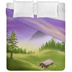 Digital Art Painting Landscape Duvet Cover Double Side (california King Size) by Wegoenart