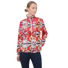 Paint Splatters On A White Background                       Women Half Zip Windbreaker by LalyLauraFLM