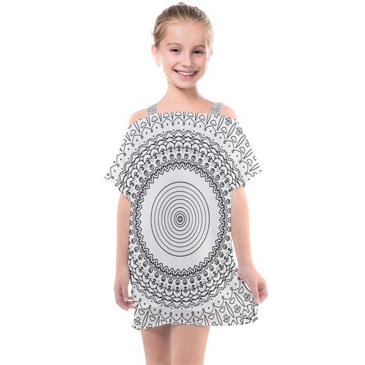 Pattern Design Pretty Cool Art Kids  One Piece Chiffon Dress