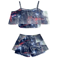 Steam Locomotive Br 99 Historically Kids  Off Shoulder Skirt Bikini by Wegoenart