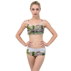 Amsterdam Holland Canal River Layered Top Bikini Set