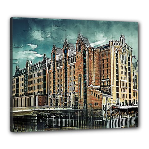 Architecture City Building Travel Canvas 24  X 20  (stretched) by Wegoenart