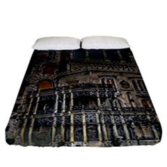 Castle Mansion Architecture House Fitted Sheet (queen Size) by Wegoenart
