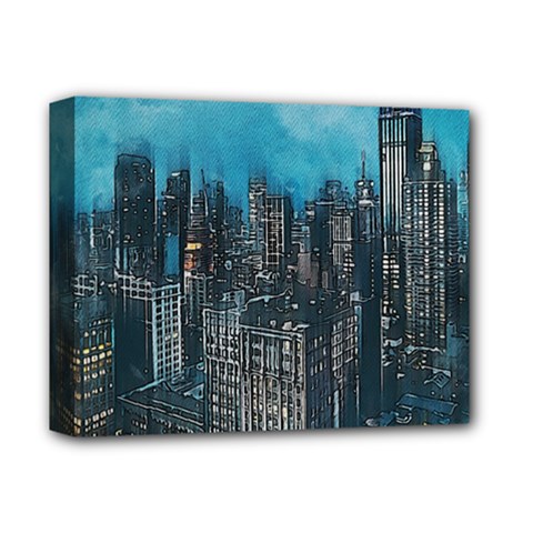 Cityscape Buildings Skyscraper Deluxe Canvas 14  X 11  (stretched) by Wegoenart