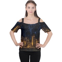 Architecture Buildings City Cutout Shoulder Tee