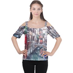 Venice Water Laguna Italy Cutout Shoulder Tee