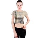 London Westminster Bridge Building Crew Neck Crop Top View1