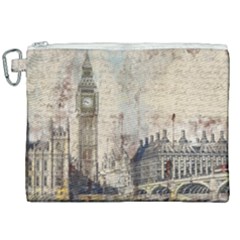 London Westminster Bridge Building Canvas Cosmetic Bag (xxl) by Wegoenart