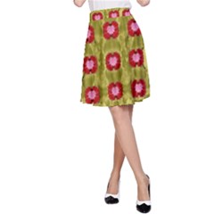 Happy Floral Days In Colors A-line Skirt by pepitasart