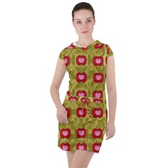 Happy Floral Days In Colors Drawstring Hooded Dress by pepitasart