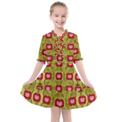 Happy Floral Days In Colors Kids  All Frills Chiffon Dress by pepitasart