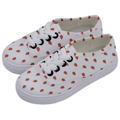 Cartoon Style Strawberry Pattern Kids  Classic Low Top Sneakers by dflcprintsclothing