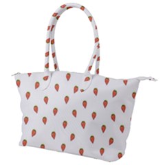 Cartoon Style Strawberry Pattern Canvas Shoulder Bag by dflcprintsclothing