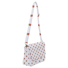 Cartoon Style Strawberry Pattern Shoulder Bag With Back Zipper by dflcprintsclothing