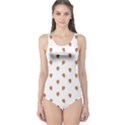 Cartoon Style Strawberry Pattern One Piece Swimsuit View1