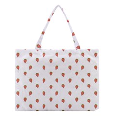 Cartoon Style Strawberry Pattern Medium Tote Bag by dflcprintsclothing