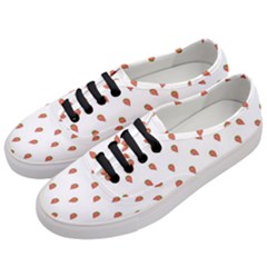 Cartoon Style Strawberry Pattern Women s Classic Low Top Sneakers by dflcprintsclothing