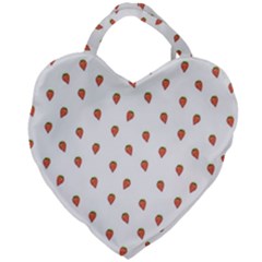 Cartoon Style Strawberry Pattern Giant Heart Shaped Tote by dflcprintsclothing