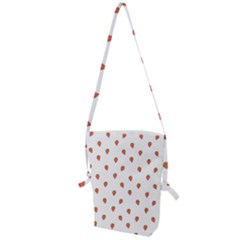 Cartoon Style Strawberry Pattern Folding Shoulder Bag by dflcprintsclothing