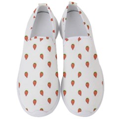 Cartoon Style Strawberry Pattern Men s Slip On Sneakers by dflcprintsclothing