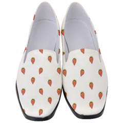 Cartoon Style Strawberry Pattern Women s Classic Loafer Heels by dflcprintsclothing