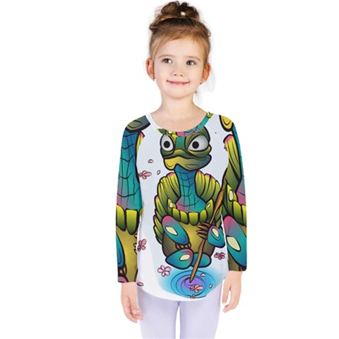 Grand Master Oogway, Master Turtle Kids  Long Sleeve Tee by fashionpod