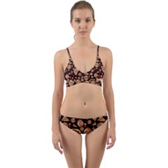 Pizza Pattern Wrap Around Bikini Set by bloomingvinedesign