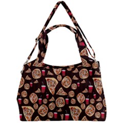 Pizza Pattern Double Compartment Shoulder Bag by bloomingvinedesign