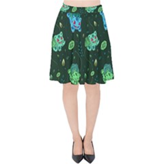 Grass Love Velvet High Waist Skirt by Mezalola