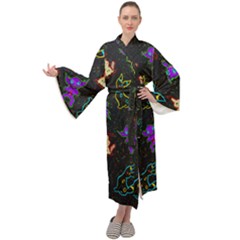 Mimi Maxi Tie Front Velour Kimono