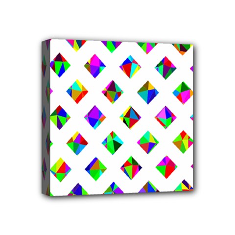Rainbow Lattice Mini Canvas 4  X 4  (stretched)