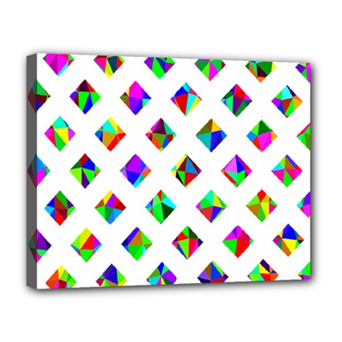 Rainbow Lattice Canvas 14  X 11  (stretched)