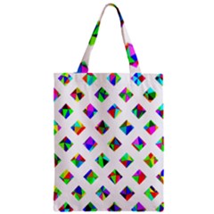 Rainbow Lattice Zipper Classic Tote Bag by Mariart