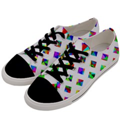 Rainbow Lattice Men s Low Top Canvas Sneakers by Mariart