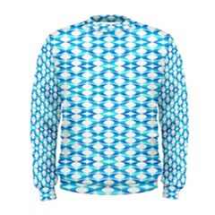 Fabric Geometric Aqua Crescents Men s Sweatshirt