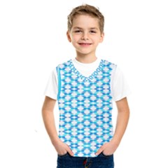 Fabric Geometric Aqua Crescents Kids  SportsWear