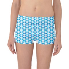 Fabric Geometric Aqua Crescents Boyleg Bikini Bottoms