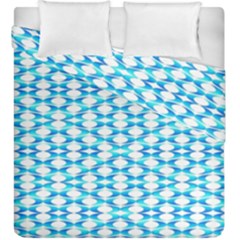 Fabric Geometric Aqua Crescents Duvet Cover Double Side (King Size)