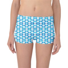 Fabric Geometric Aqua Crescents Reversible Boyleg Bikini Bottoms