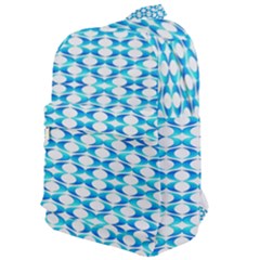 Fabric Geometric Aqua Crescents Classic Backpack