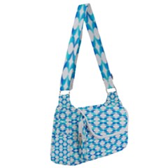Fabric Geometric Aqua Crescents Multipack Bag