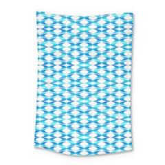 Fabric Geometric Aqua Crescents Small Tapestry