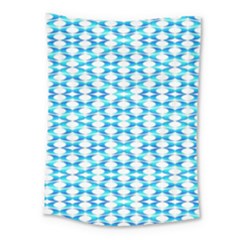 Fabric Geometric Aqua Crescents Medium Tapestry