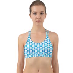 Fabric Geometric Aqua Crescents Back Web Sports Bra