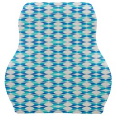 Fabric Geometric Aqua Crescents Car Seat Velour Cushion 