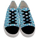 Fabric Geometric Aqua Crescents Men s Low Top Canvas Sneakers View1