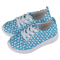 Fabric Geometric Aqua Crescents Kids  Lightweight Sports Shoes