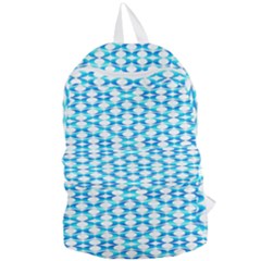 Fabric Geometric Aqua Crescents Foldable Lightweight Backpack