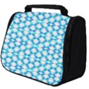 Fabric Geometric Aqua Crescents Full Print Travel Pouch (Big) View1