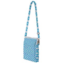 Fabric Geometric Aqua Crescents Multi Function Travel Bag